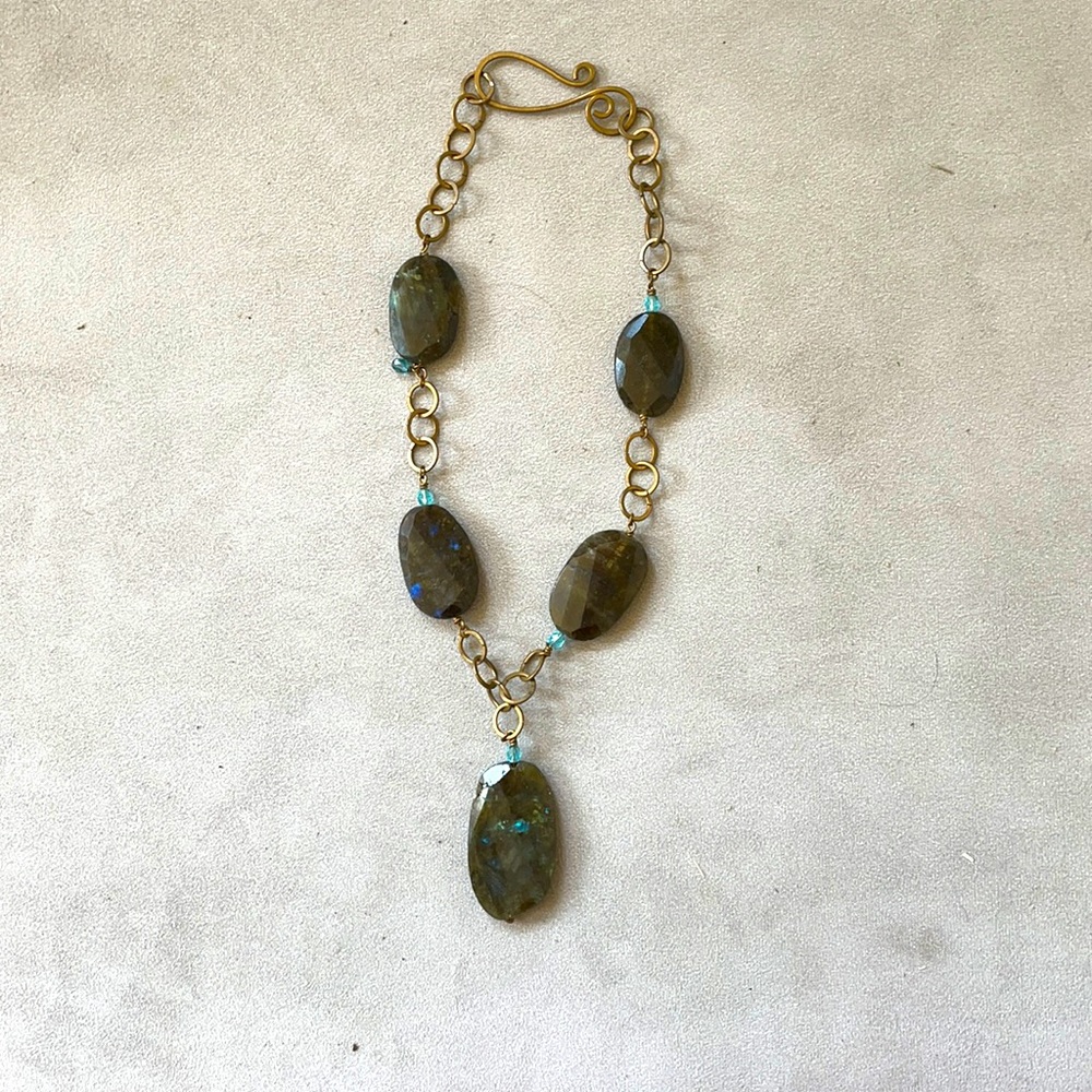 Fabulous stone drop necklace